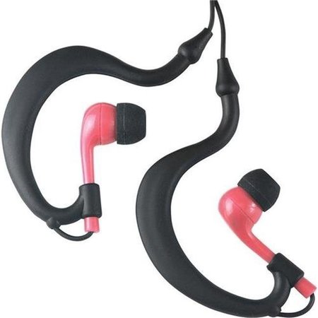 FITNESS TECHNOLOGIES Fitness Technologies 90522 UWater Triple Axis Action Stereo Earphones; 100 Percentage  Waterproof; Black & Pink 90522